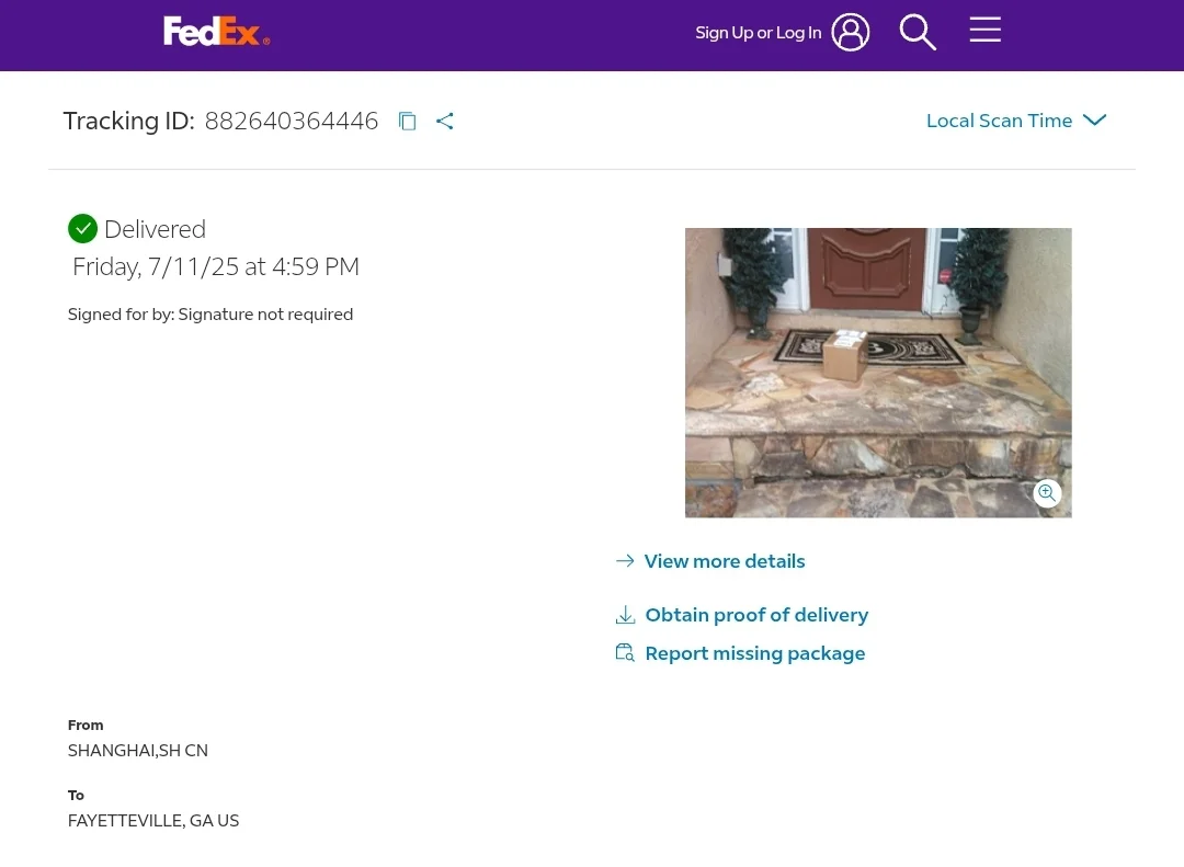 Order Delivered to Spain