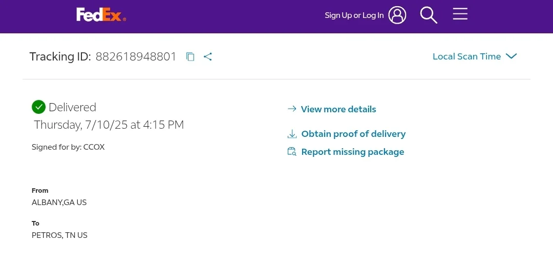 Order Delivered to Germany