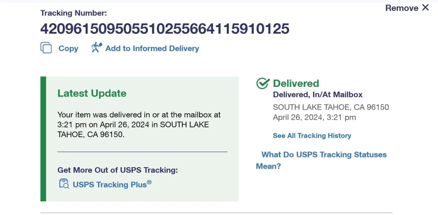 Order Delivered to Belgium